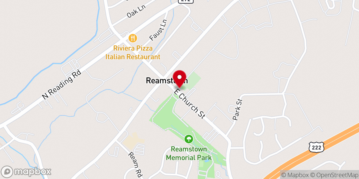 Map showing location of Salem Evangelical & Reformed Church