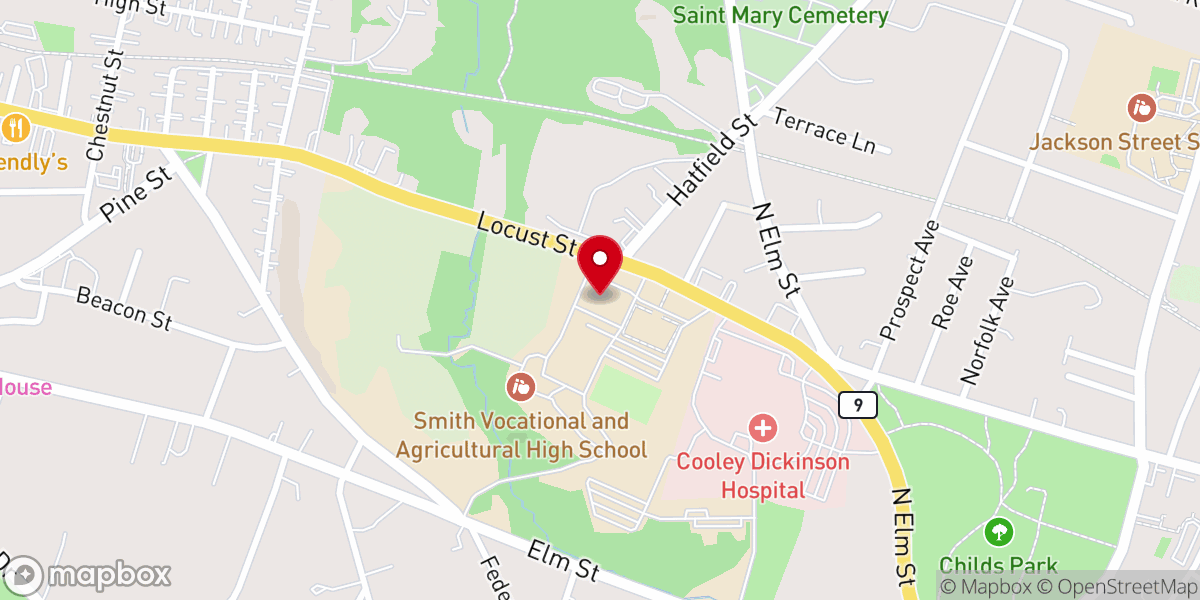 Map showing location of Smith Vocational and Agricultural High School