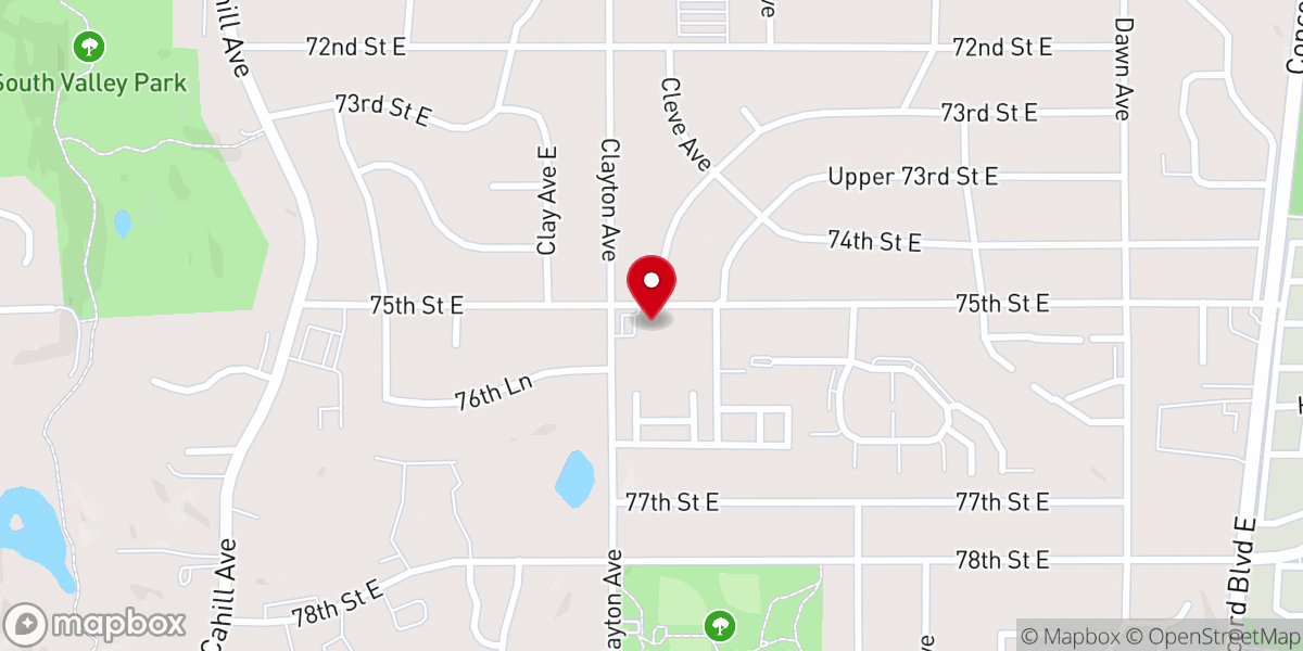Map showing location of Grace Christian Reformed Church