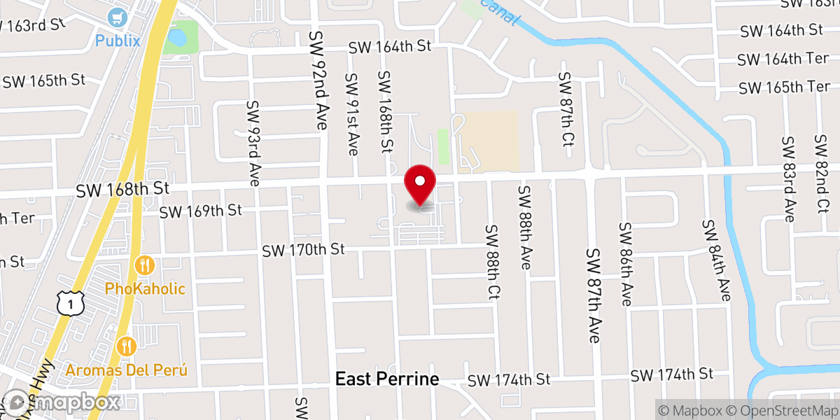 Map showing location of Christ Fellowship Church - Palmetto Bay
