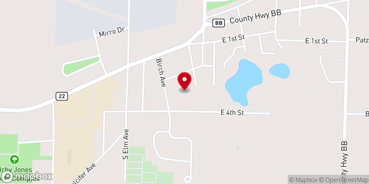 Map showing location of St John Catholic Church Rectory
