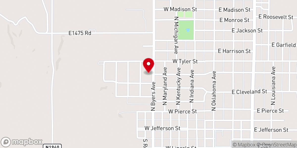 Map showing location of Sacred Heart Church