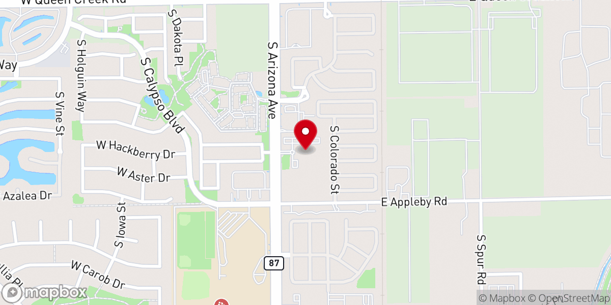 Map showing location of First Baptist Church Chandler