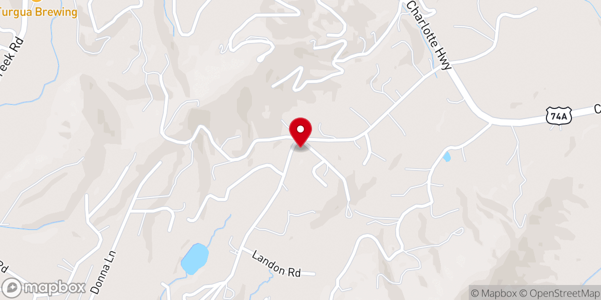 Map showing location of Brush Creek Chapel