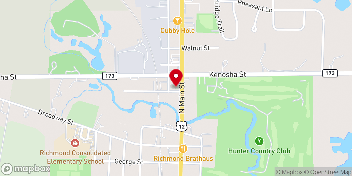 Map showing location of St. Joseph Catholic Church