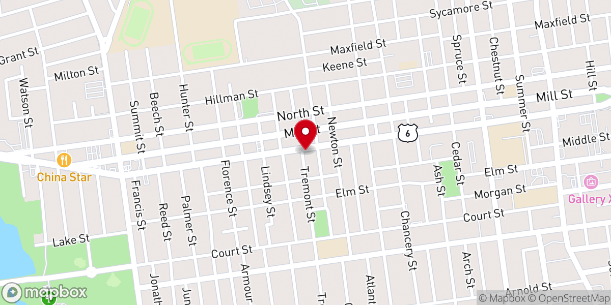 Map showing location of Church of God of Prophecy