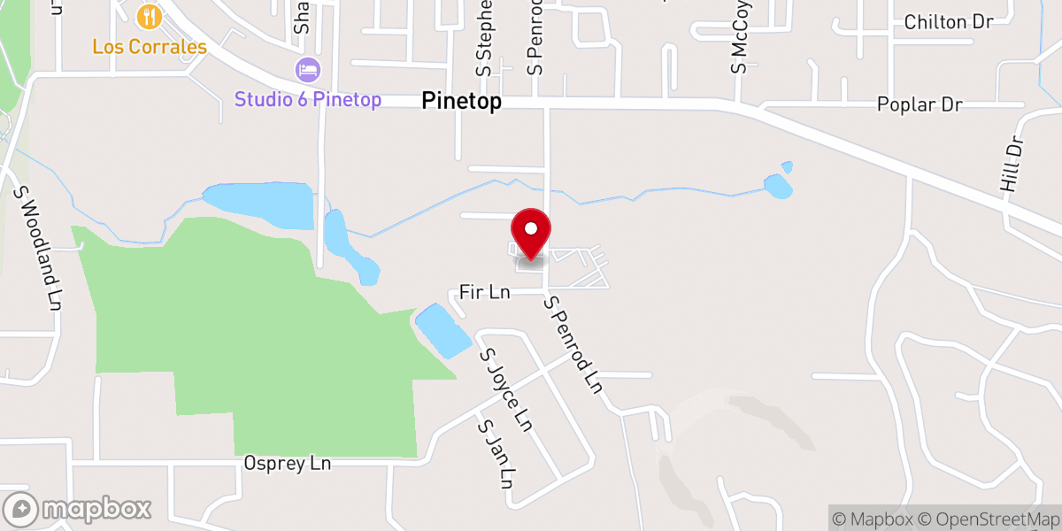 Map showing location of Community Presbyterian Church