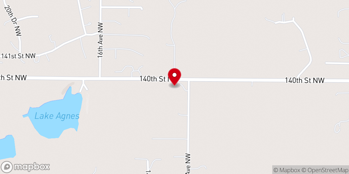 Map showing location of North Country Chapel