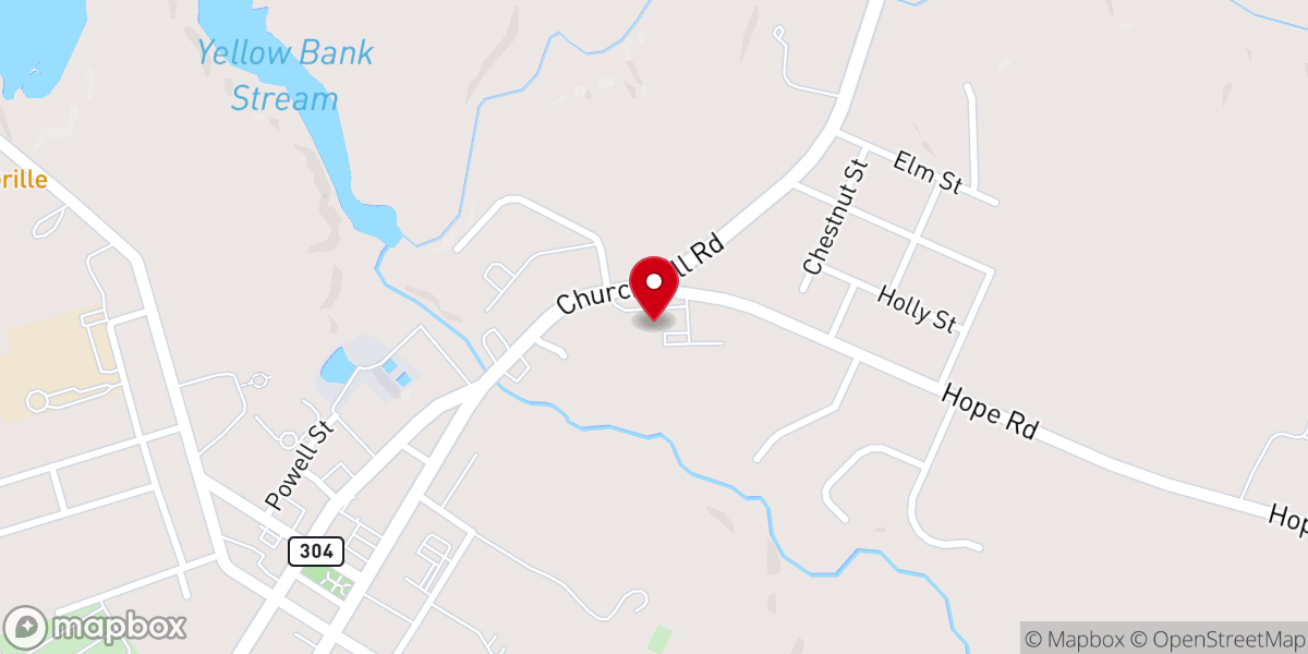 Map showing location of Centreville Methodist Church