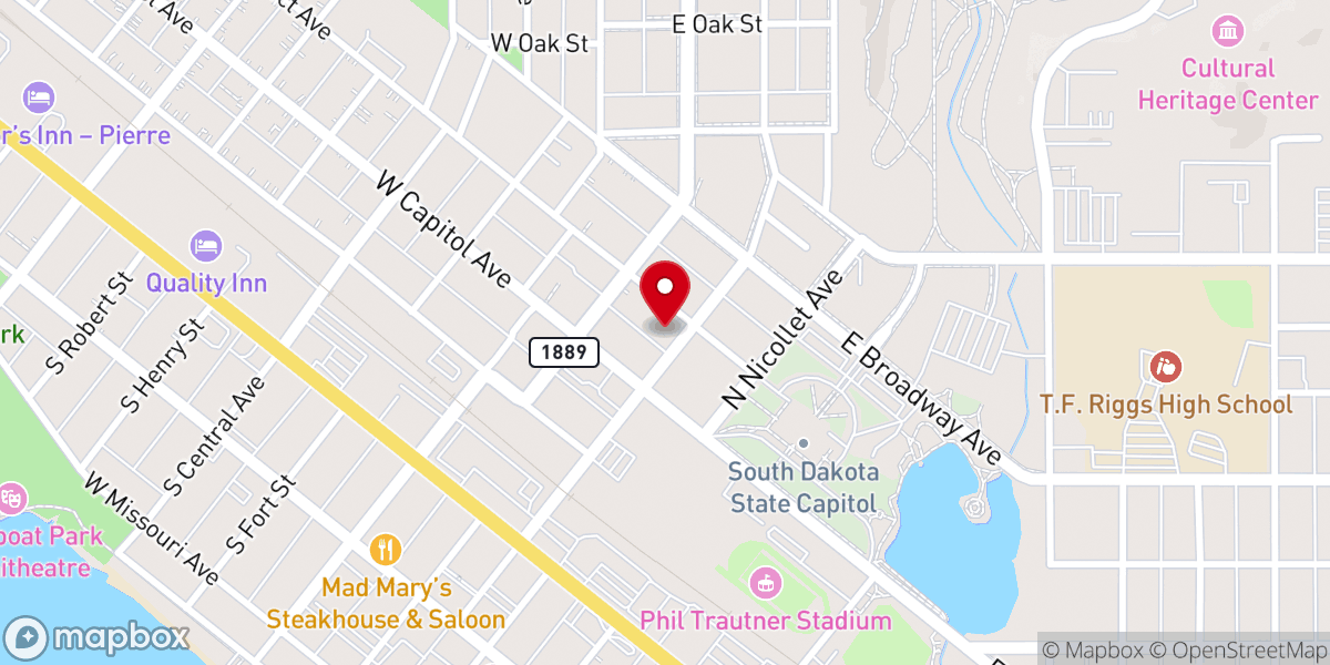 Map showing location of First Congregational UCC