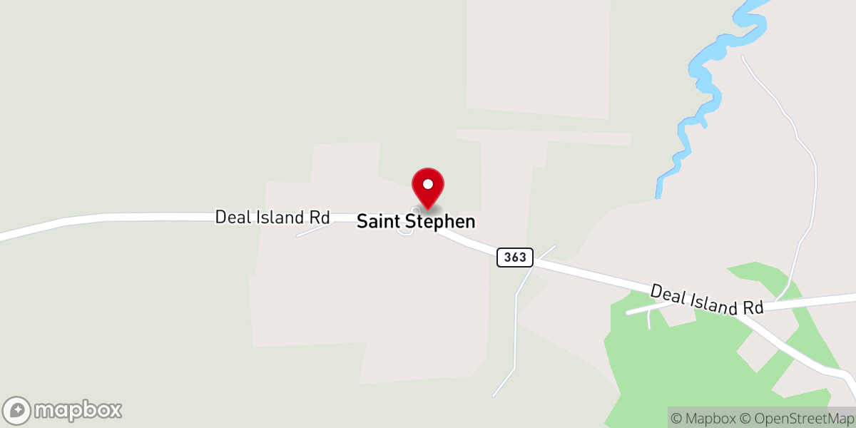 Map showing location of Saint Stephen United Methodist Church