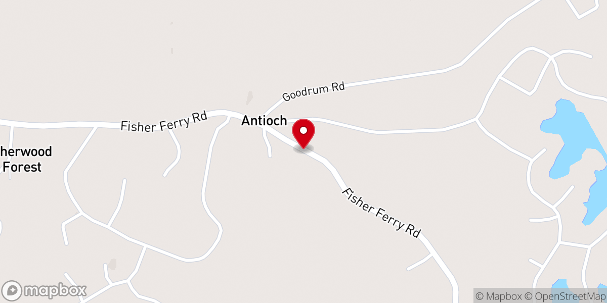 Map showing location of Goodrum Church