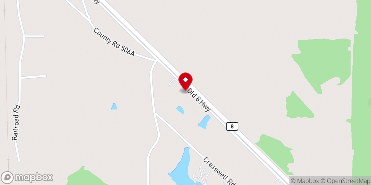 Map showing location of Unity Baptist Church