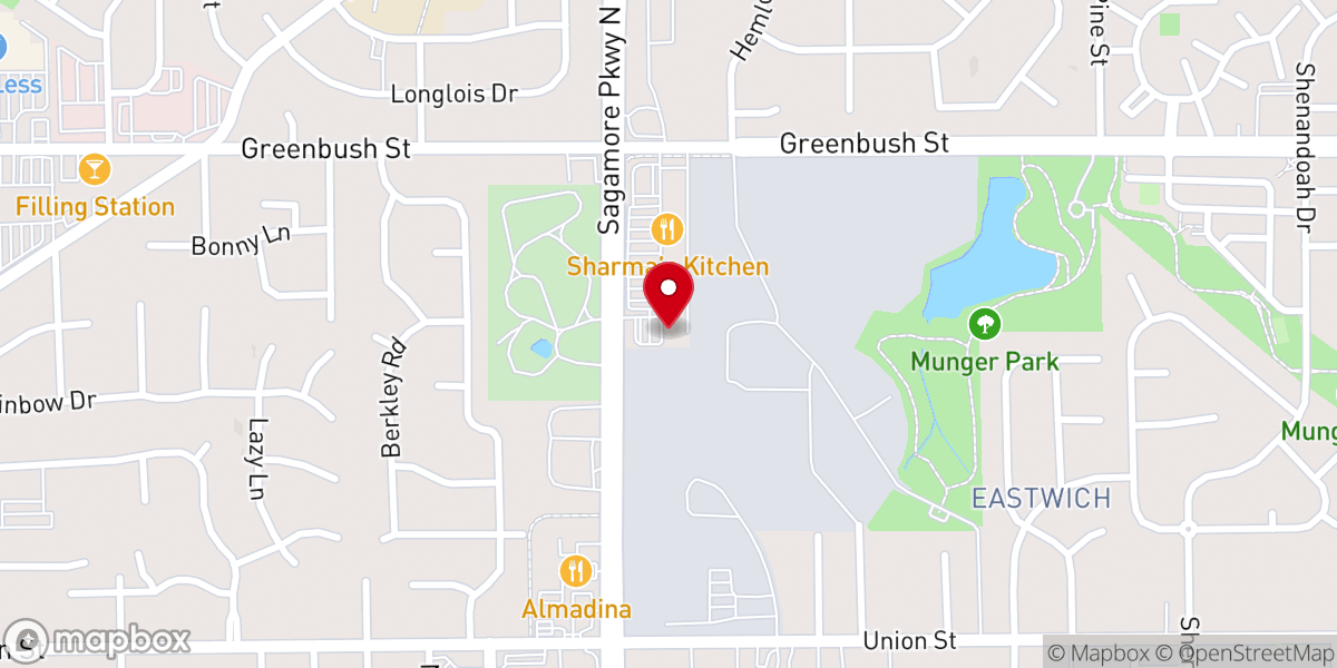 Map showing location of Life Church Lafayette