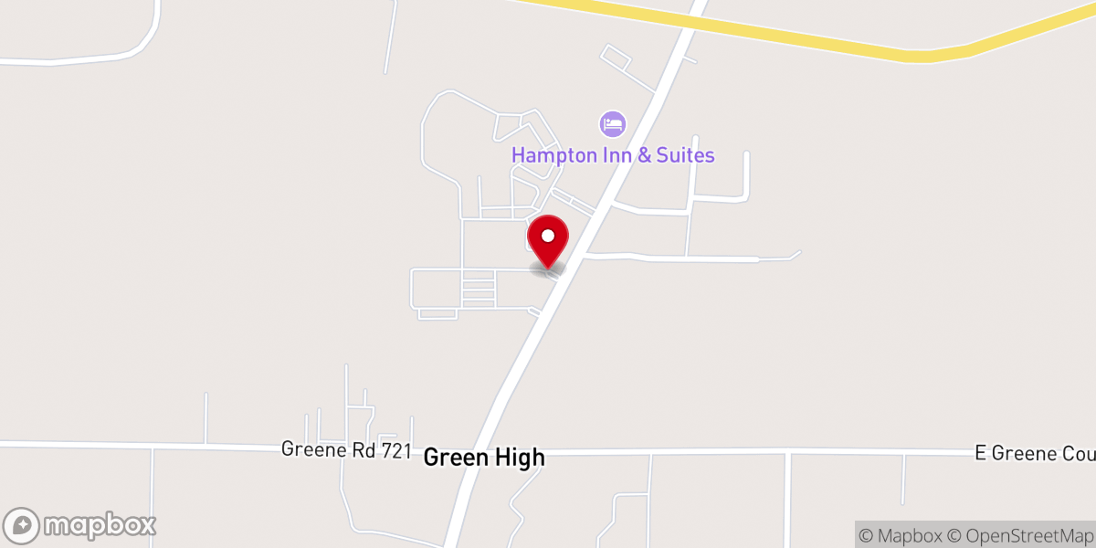 Map showing location of Harvest Baptist Church