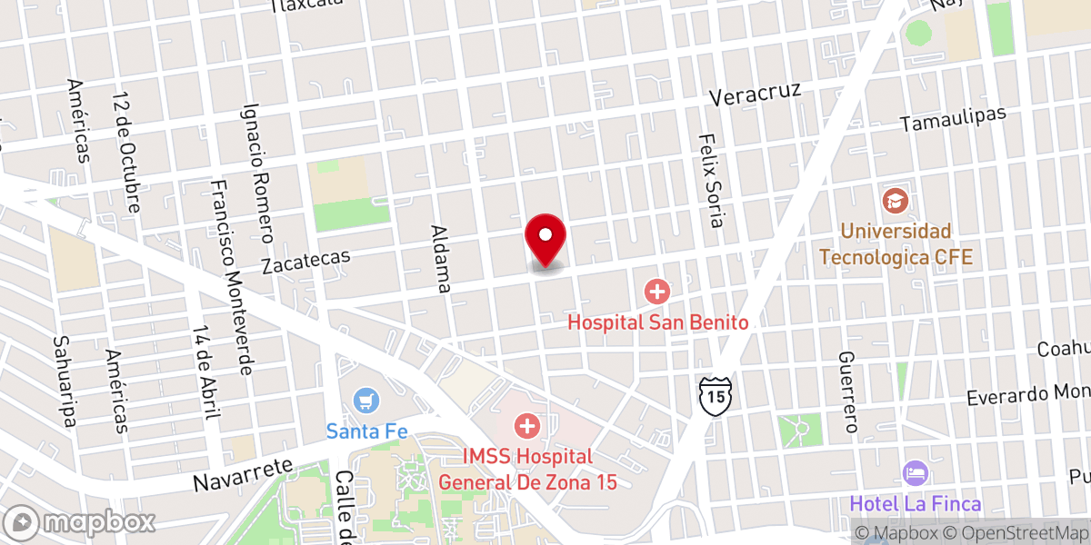 Map showing location of VIDA NUEVA Para las Naciones