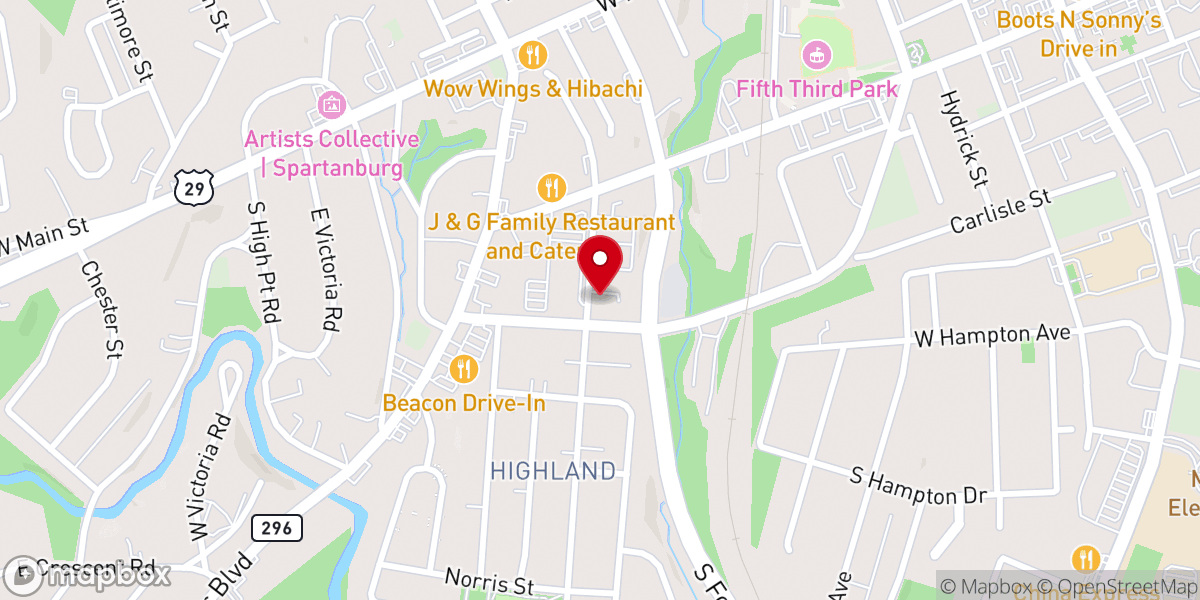 Map showing location of Little Zion Baptist Church
