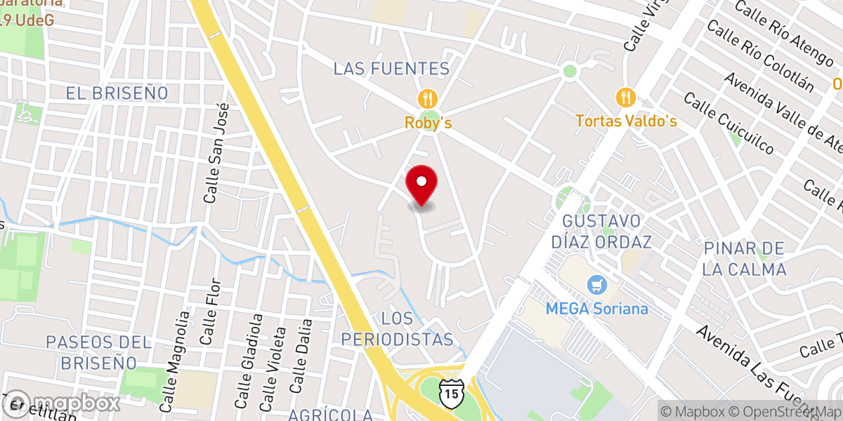 Map showing location of Origen la iglesia