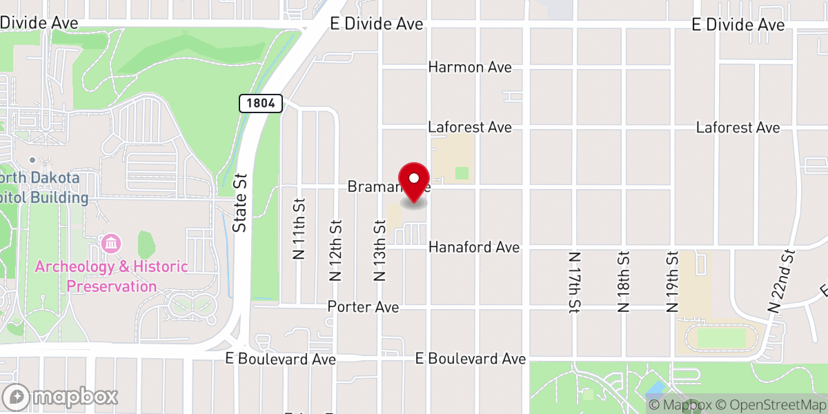 Map showing location of St. Anne Church