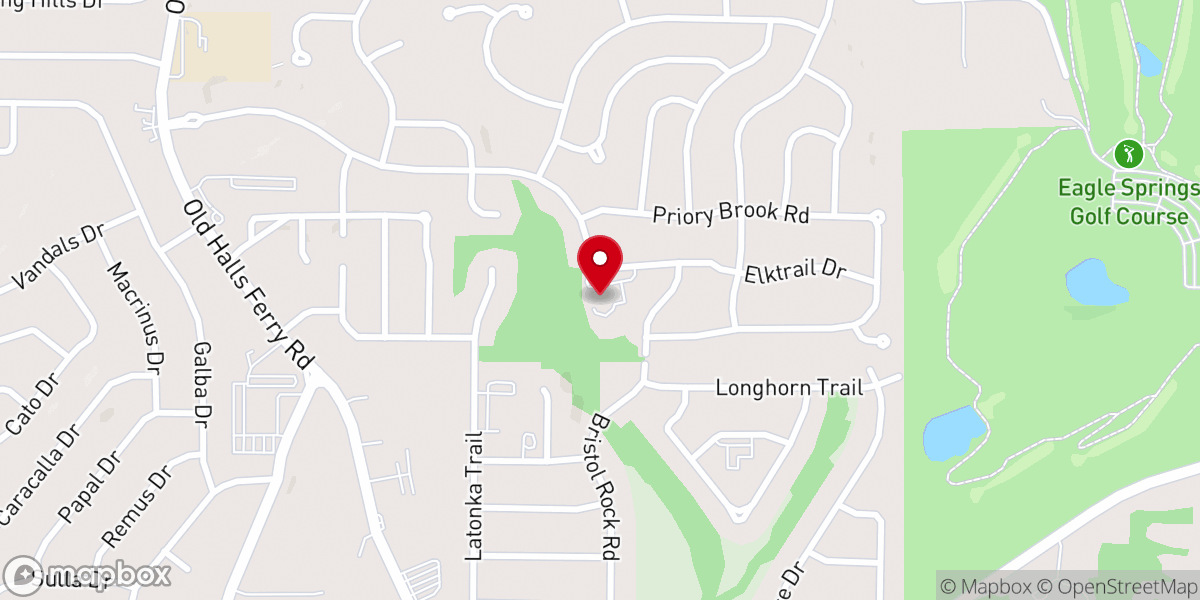 Map showing location of Bridgeton Baptist Church