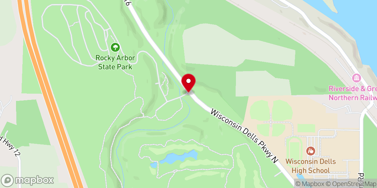 Map showing location of Rocky Arbor State Park