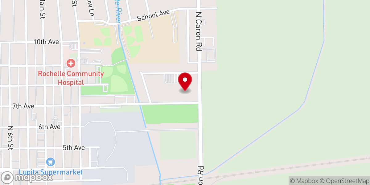 Map showing location of St. Patrick's Parish Center