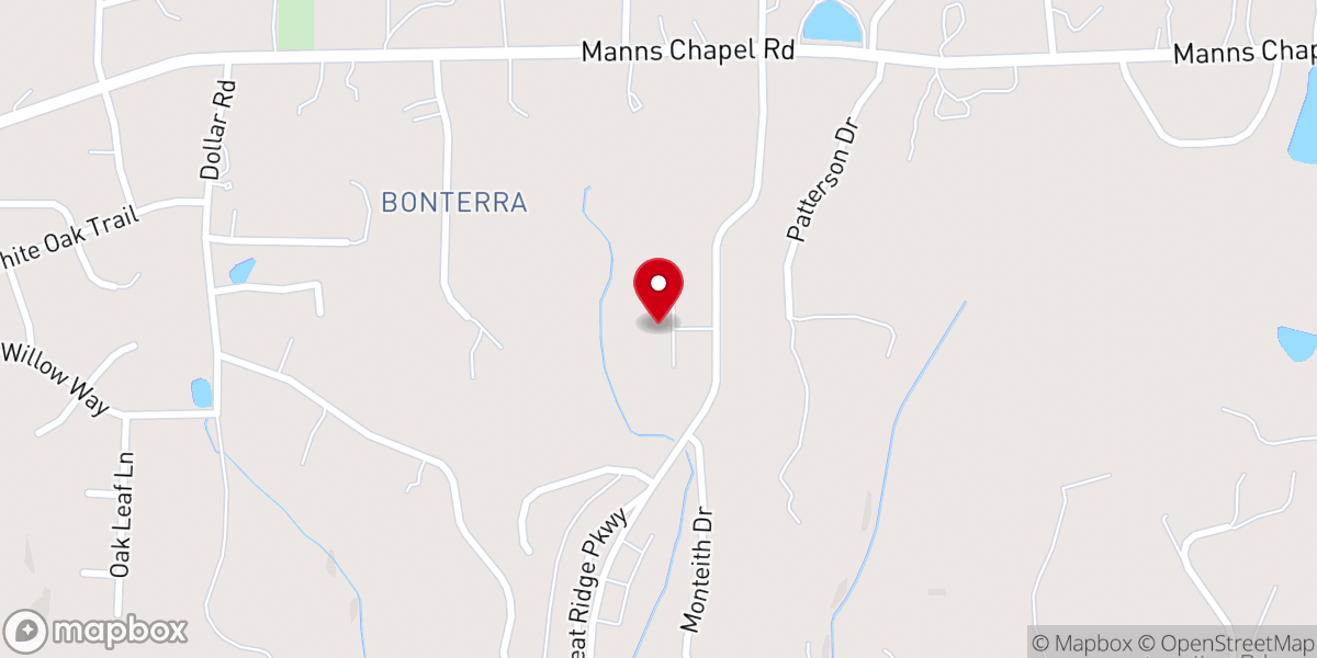 Map showing location of Chapel in the Pines Presbyterian Church