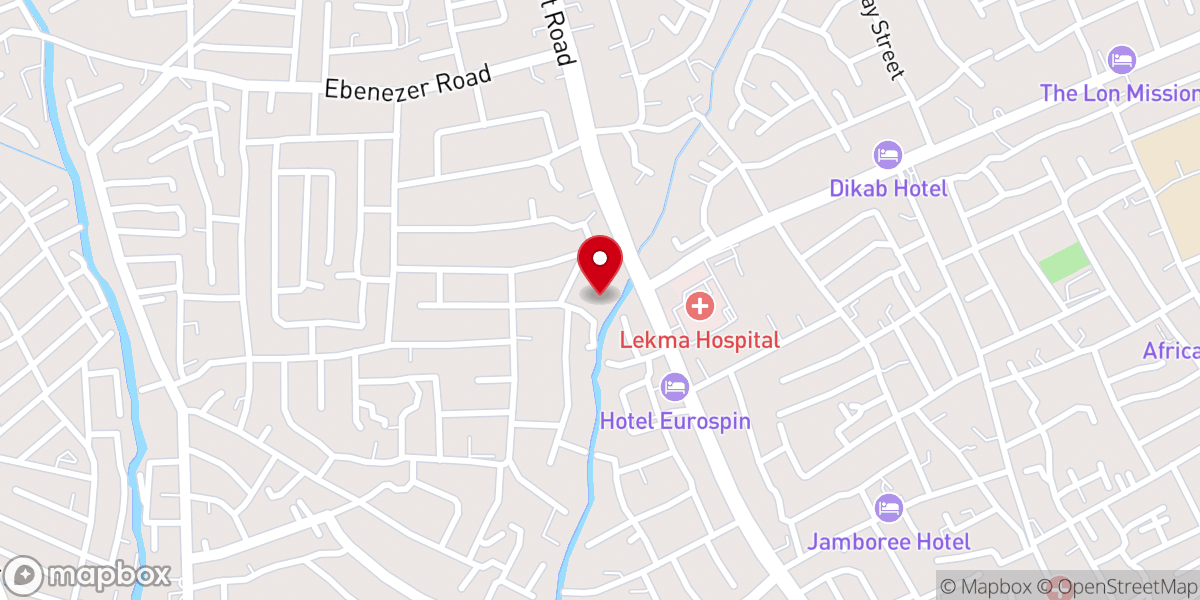 Map showing location of The Church of Pentecost, S.K. Baidoo Worship Centre - Teshie LeKMA