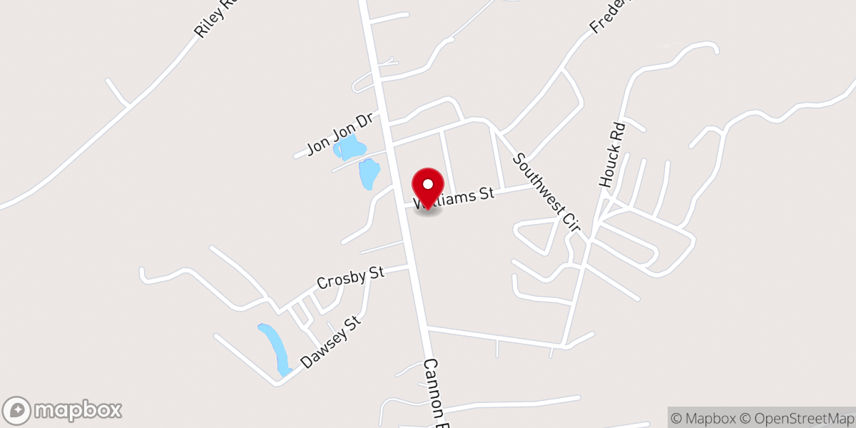 Map showing location of Highland Park Church