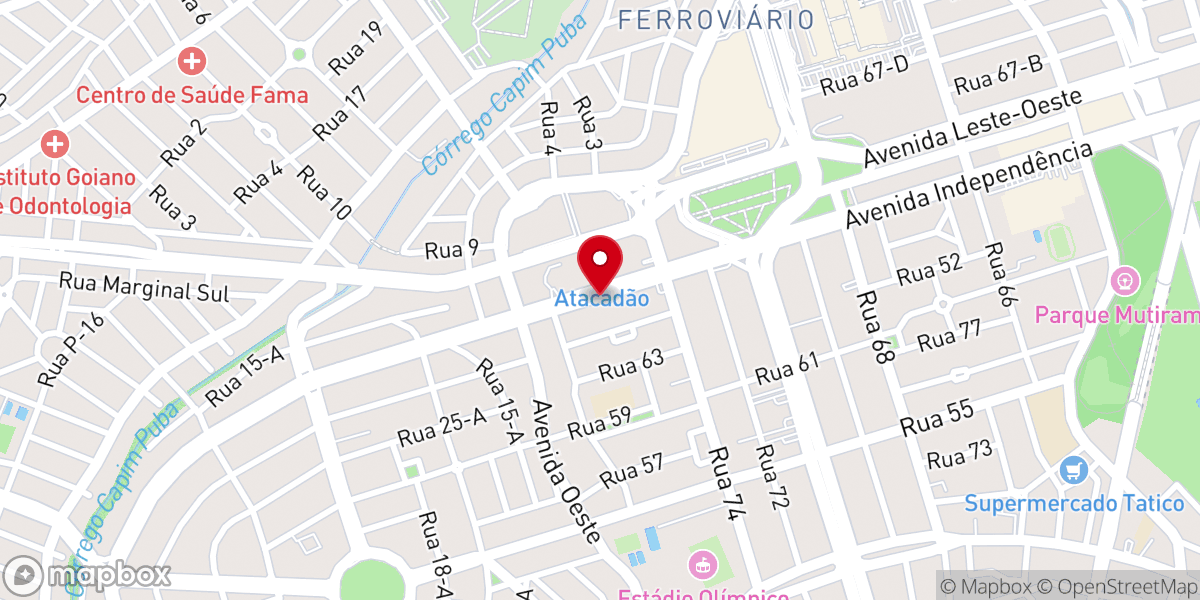 Map showing location of IV Igreja Batista