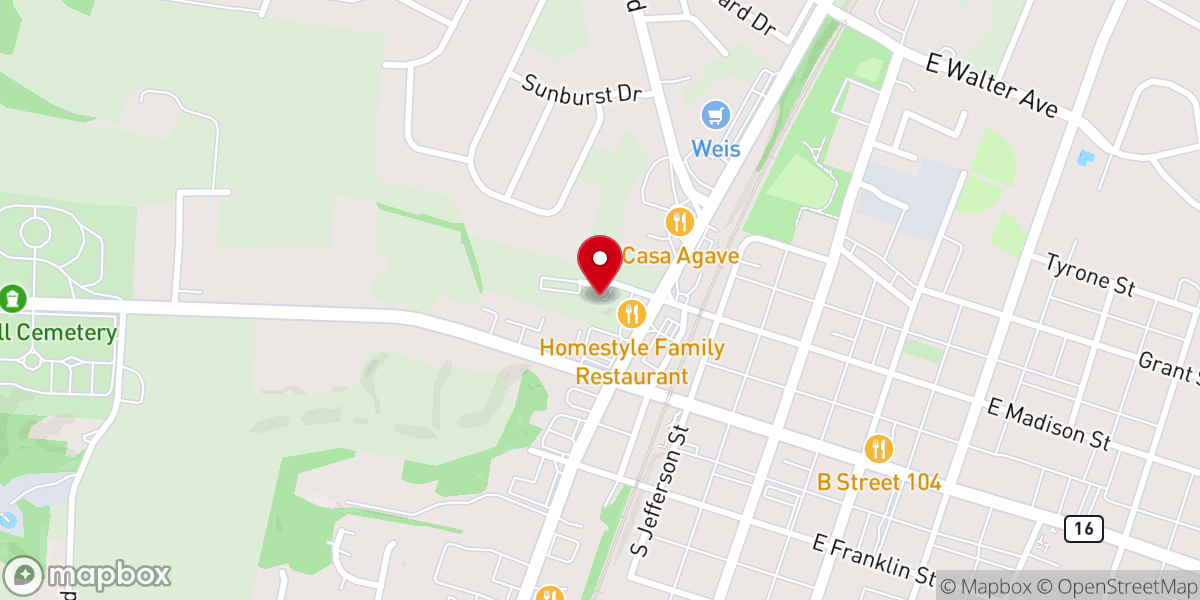 Map showing location of Cornerstone Bible Church