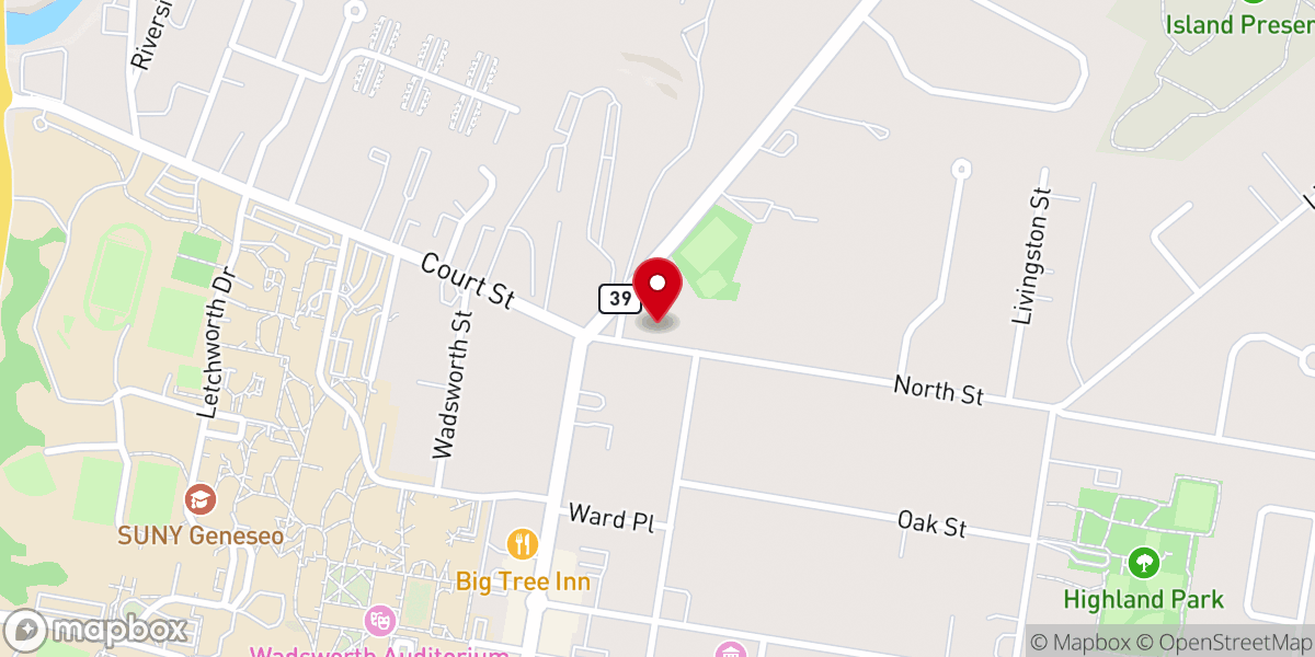 Map showing location of St. Luke the Evangelist Parish Center