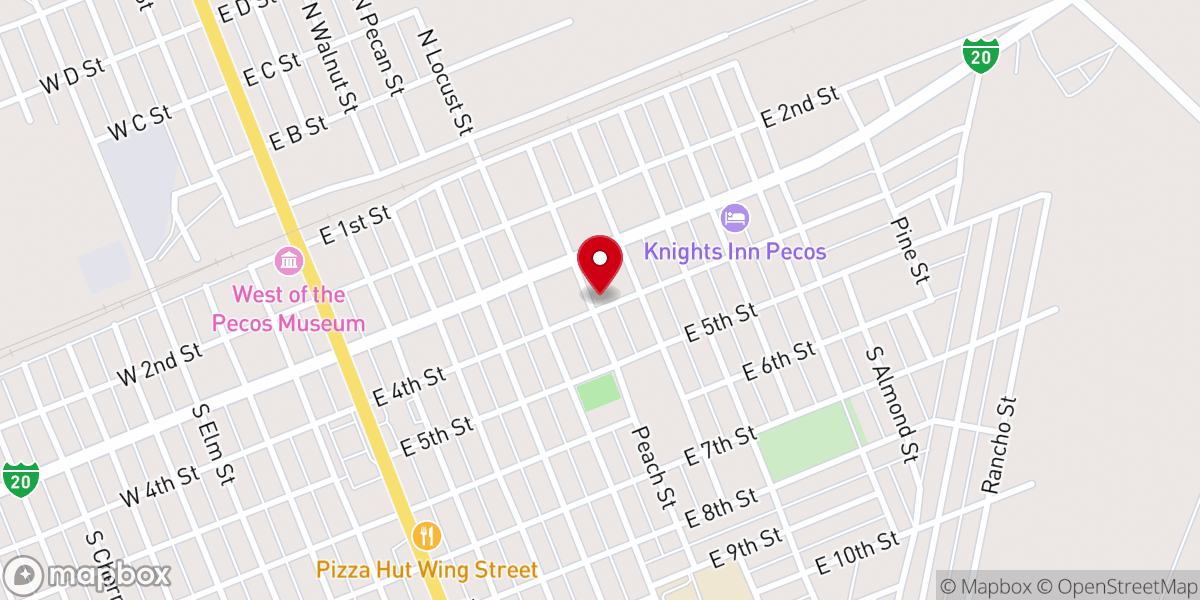 Map showing location of Saint James Baptist Church
