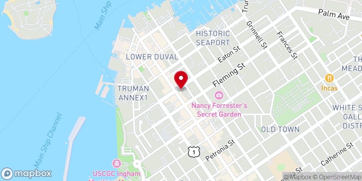 Map showing location of Saint Paul's Episcopal Church of Key West