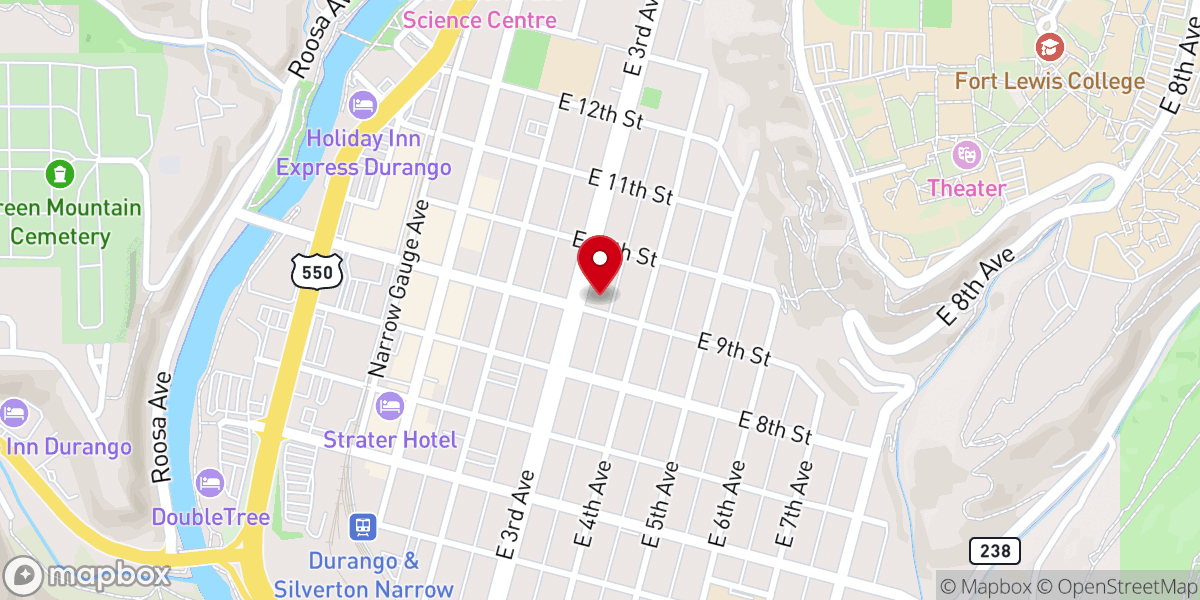 Map showing location of St Mark's Episcopal Church