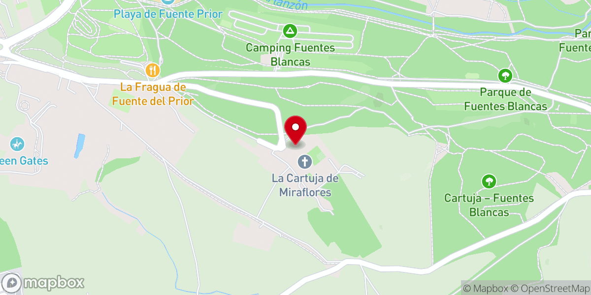 Map showing location of Cartuja de Miraflores