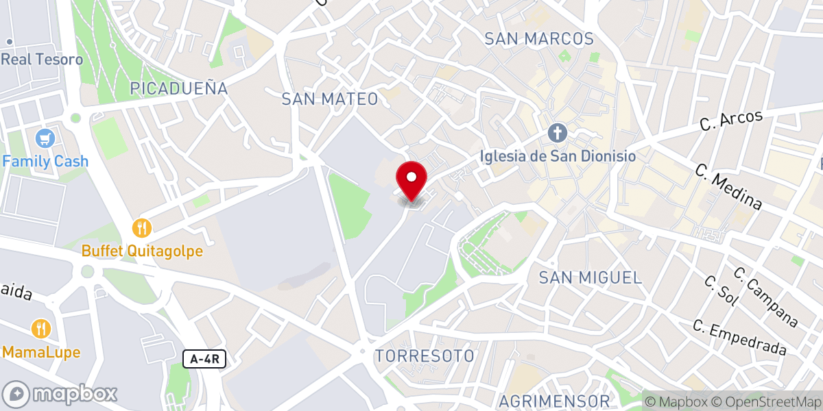 Map showing location of Capilla de Santa María de la Antigua
