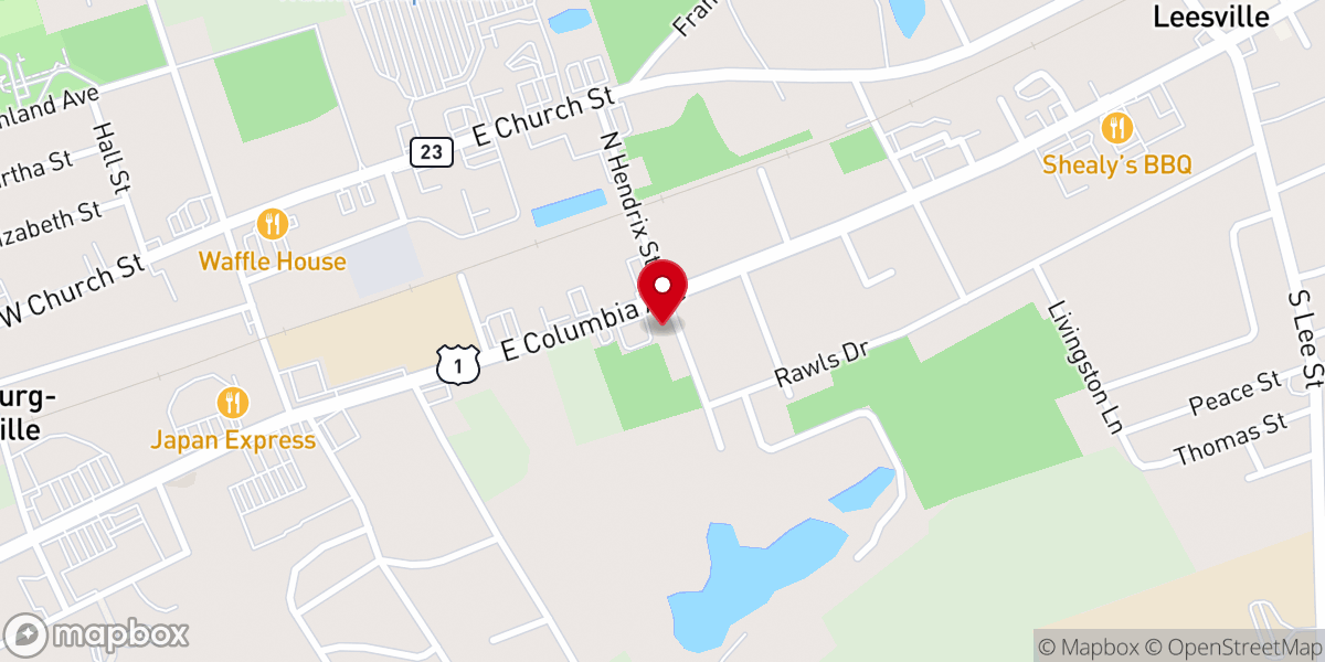Map showing location of Christ Community Church