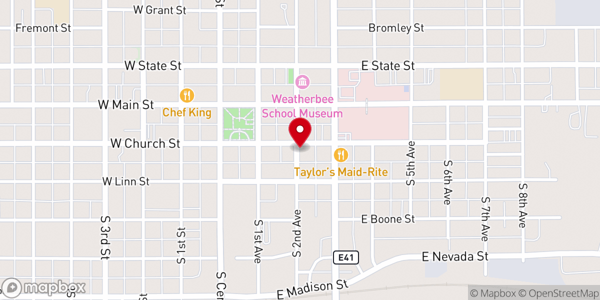 Map showing location of Marshalltown Street Piano