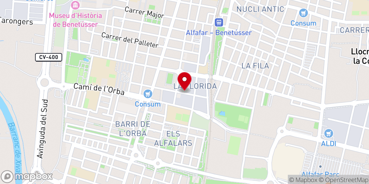 Map showing location of Iglesia Centro de Vida Cristiana Valencia
