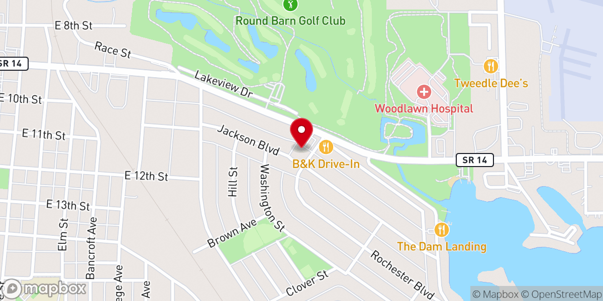 Map showing location of Faith Outreach Center