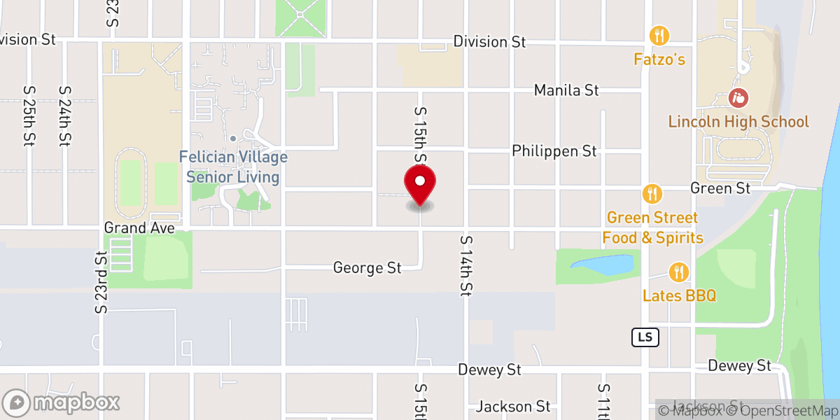 Map showing location of St Francis of Assisi Catholic Parish Office & Gathering Center