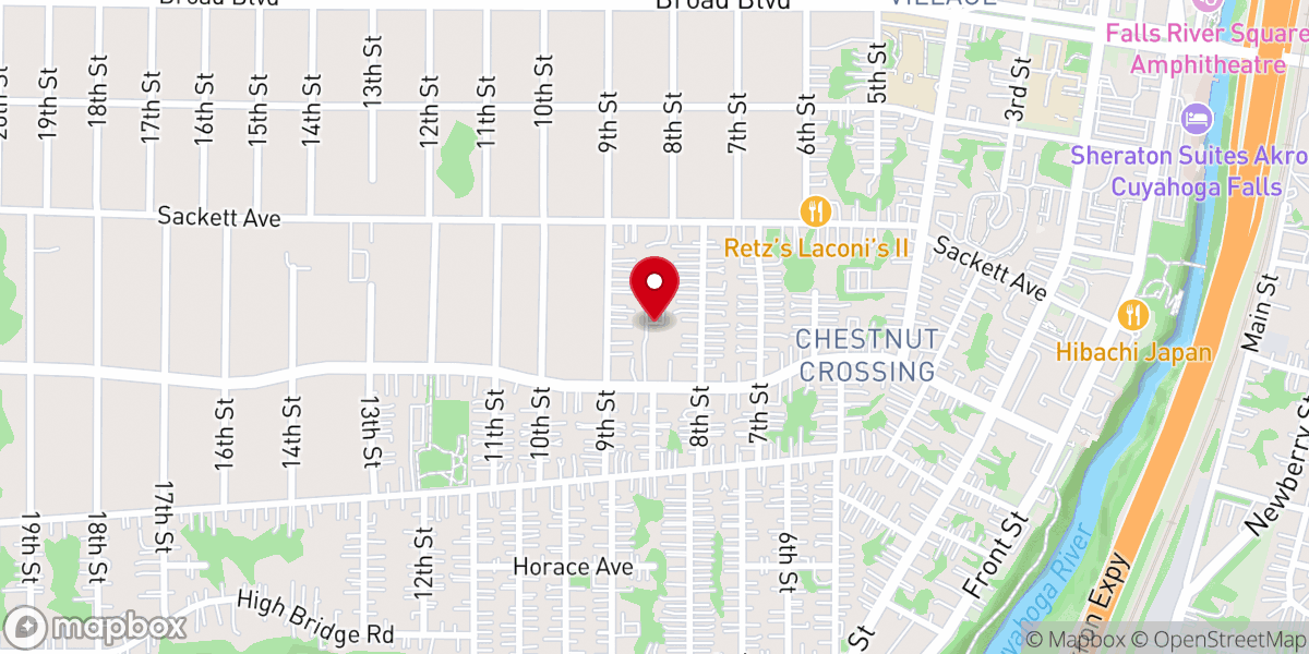Map showing location of Church In the Falls