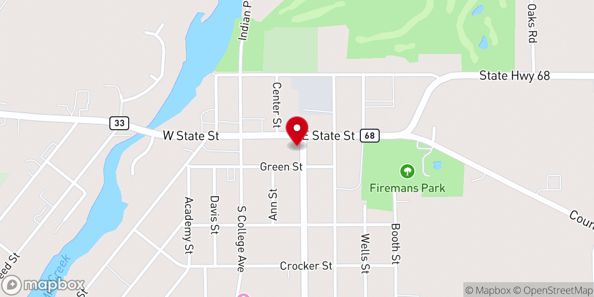 Map showing location of Living Hope Food Pantry