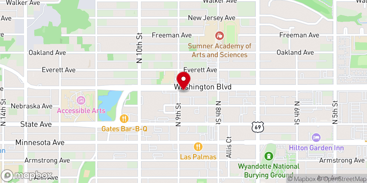 Map showing location of Metropolitan Baptist Temple