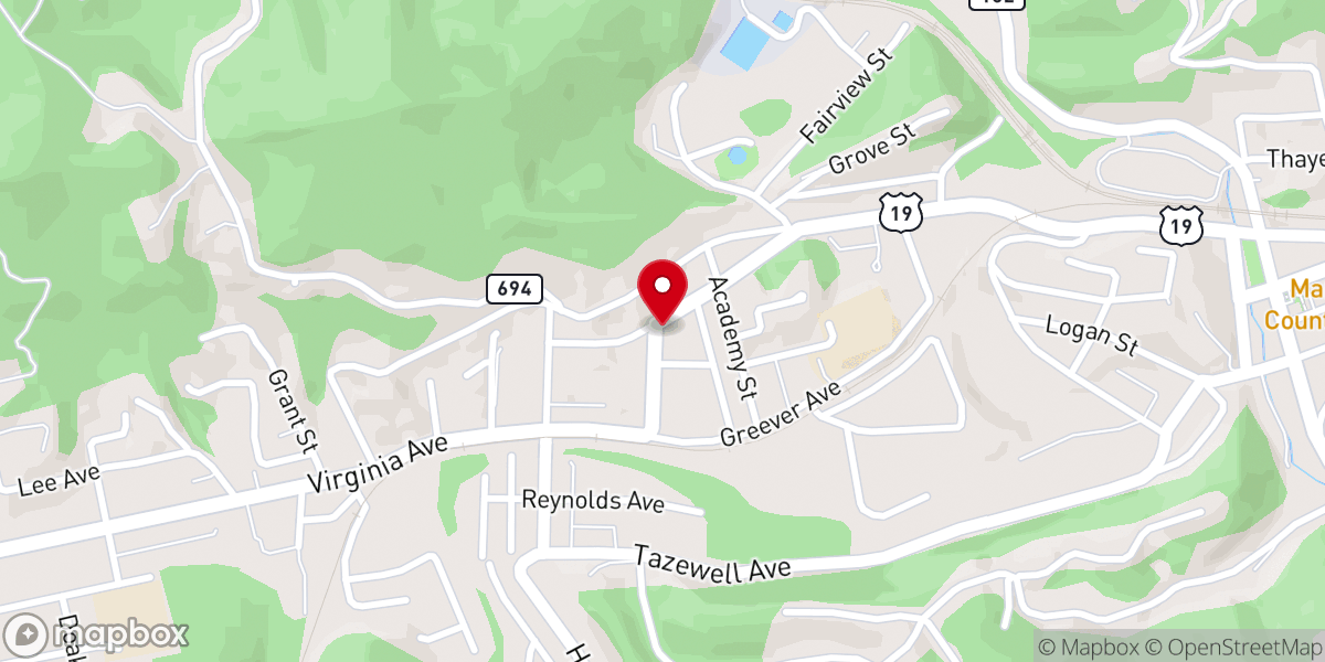 Map showing location of Graham Christian Church