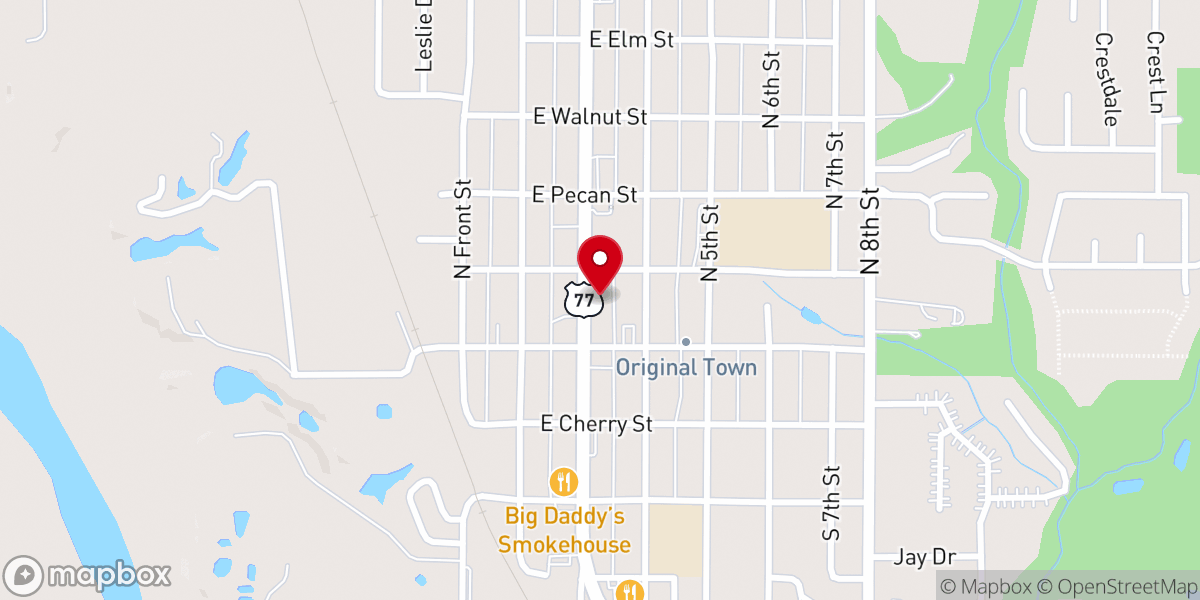 Map showing location of Noble Church of Christ