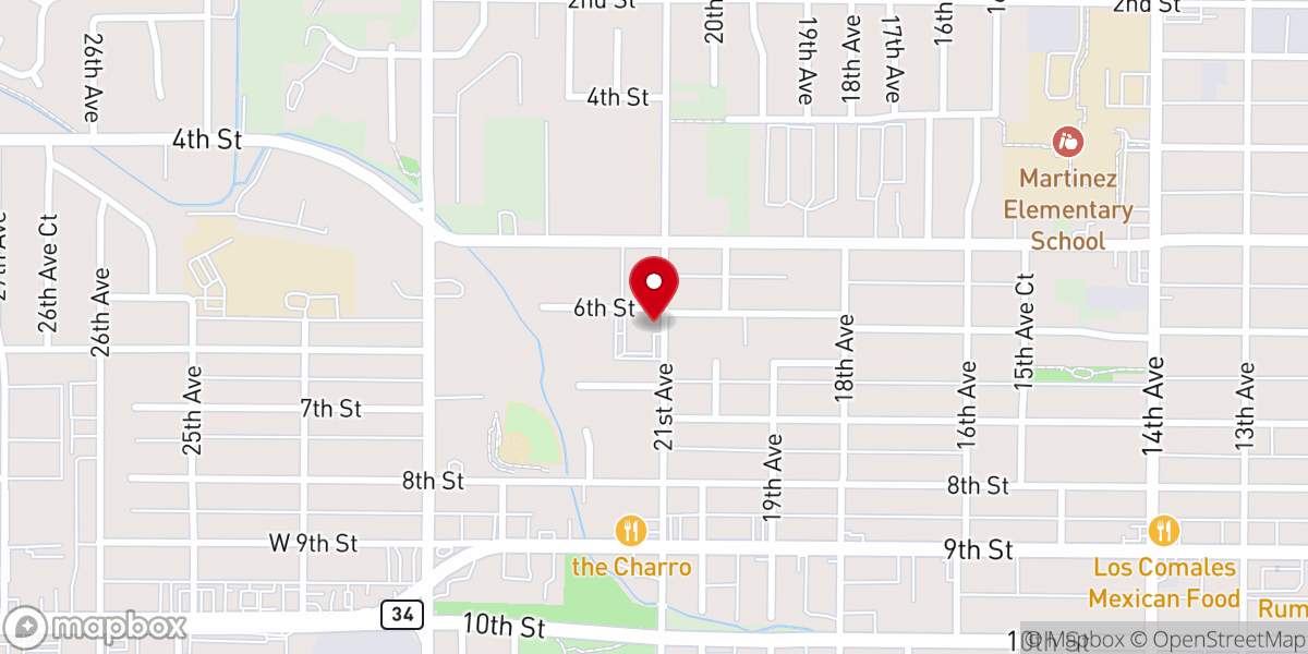 Map showing location of Trinity Spanish Assembly of God