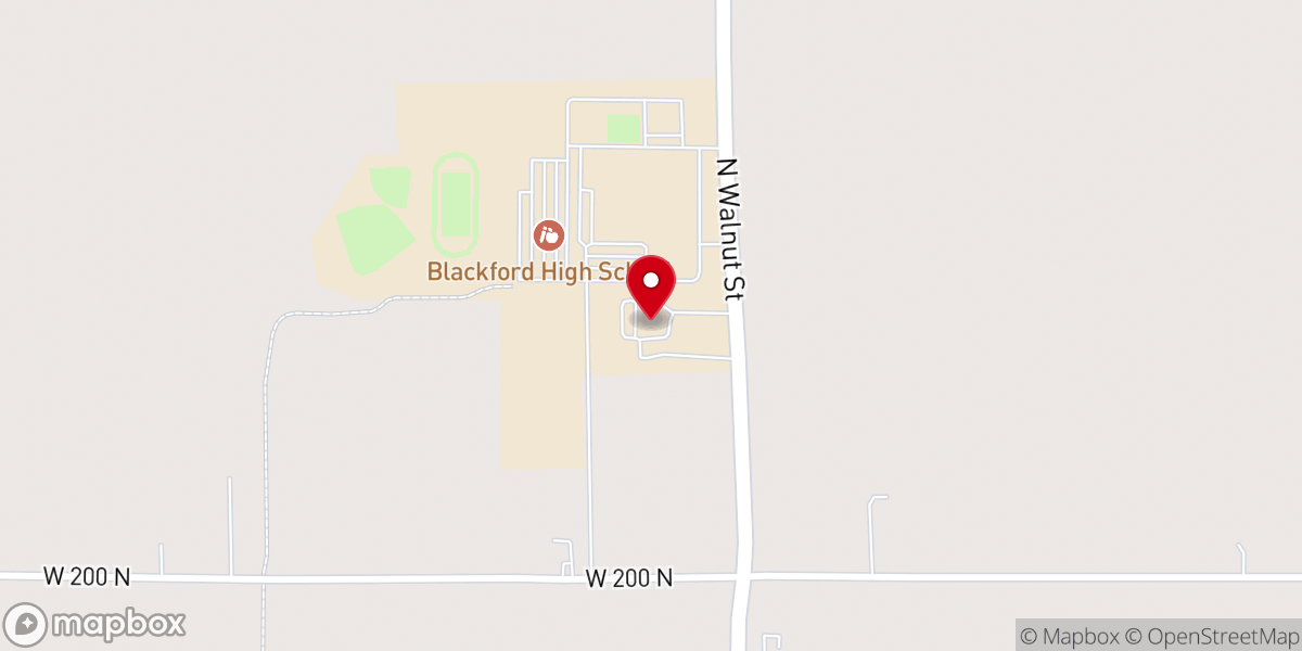 Map showing location of Blackford Baptist Temple