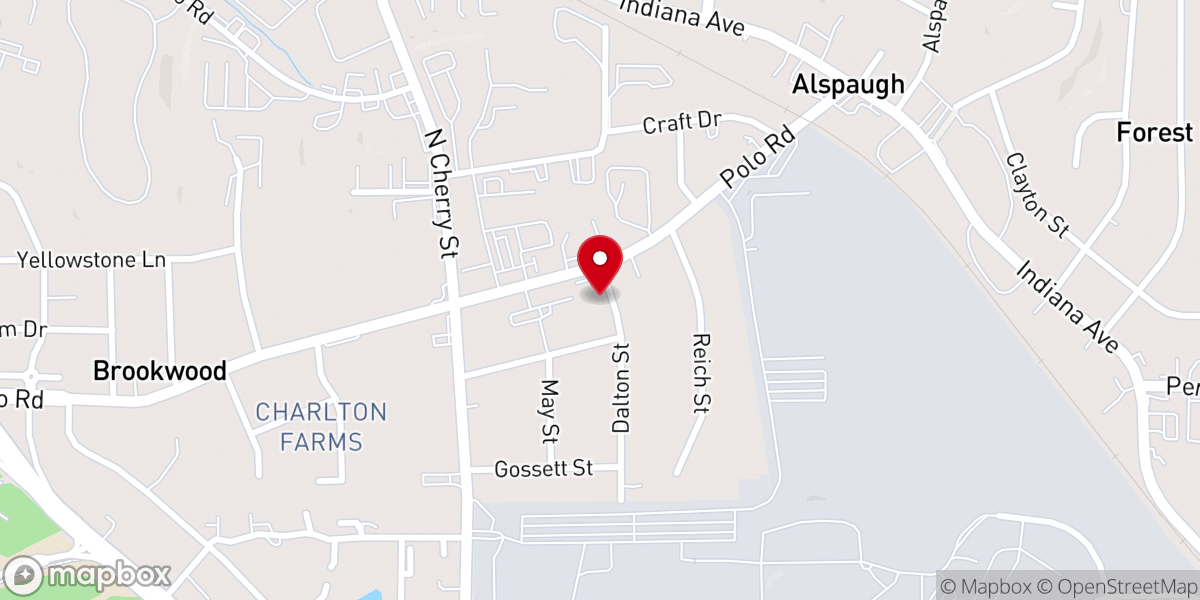 Map showing location of Calvary Chapel Fellowship of Winston-Salem